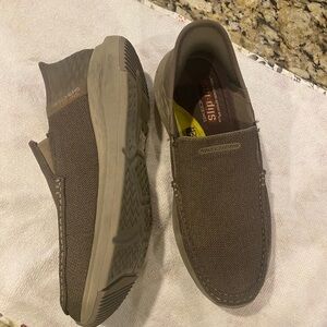 Skechers Brown Loafers Slip-On Shoes Comfortable Casual